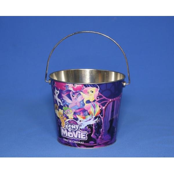 DADI Custom Printing Tinplate Metal Popcorn Bucket Tin With Lid and Handle