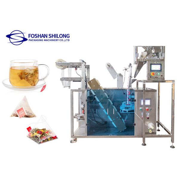 Small Size Pyramid Shilong Triangle Tea Bag Packing Machine For Granule Powder