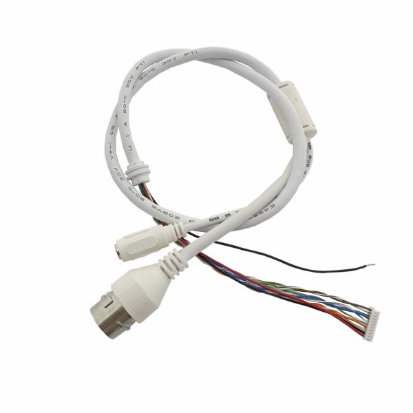 MX1.25 10 Pin IP Camera Cable RJ45 Chassis DC*5.5*2.1 IP Camera Tail Cable 011
