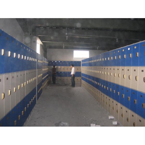 Keyless Employee Storage Lockers 4 Tier Blue Door Color With On - Site Assembly