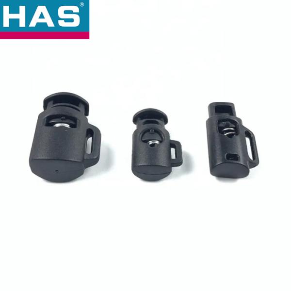 POM Spring Cord Lock Double Hole Rope Stopper For Drawstrings Cords