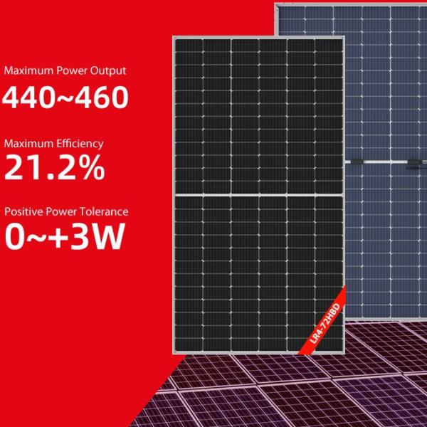 425W 430W Solar Panel Longi 435W 455w Solar Panel Mono Crystal Biacial Solar Panel