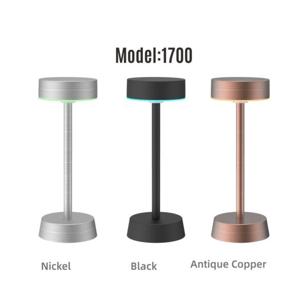 Smart Cordless Table Lamp, Modern Design Rechargeable Night Light, Waterproof for Living Rooms, Bedrooms and Camping