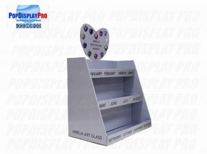  Birthday Gifts Cardboard Counter Display 3 Tiers Promoting For Birthstone Hearts Manufactures