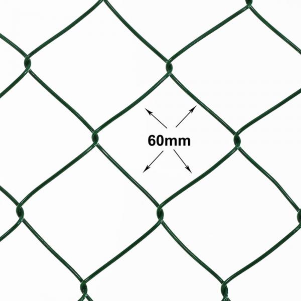 15m length 150cm height pvc coated garden temporary chain link fence
