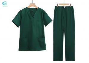 China Polyester Cotton Reusable Scrub Suits Nurse Uniforms Gown Hospital Cloth on sale