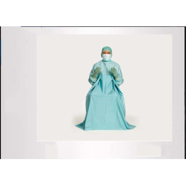 Urology Surgery Green Surgical Gown Non Woven Fabric Material Anti - Pull