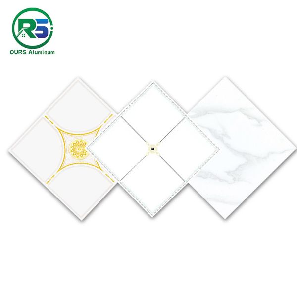 Customied Fireproof Clip In Metal Ceiling TIles Classic Aluminum Design 19mm 25mm Height