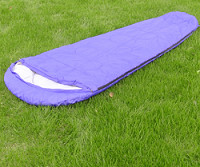 Purple Thin Adult Size Polyester 3 Season Mummy Sleeping Bag