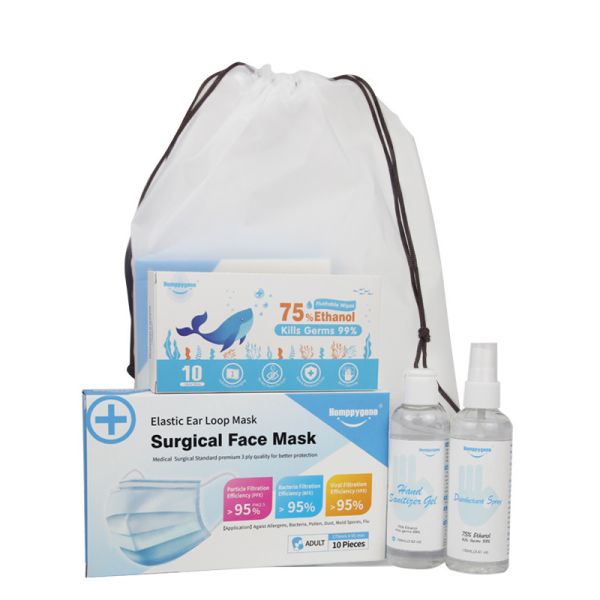 Face Mask Flushable Wipes Antivirus Disposable First Aid Kit