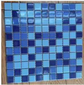  Acid Resistant Glass Marble Mosaic Porcelain Tile 600 X 600mm Customized Manufactures