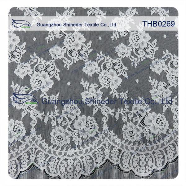 Quality Countless flowers  3*1.5m size  100% nylon chantilly lace fabric for Wedding dress for sale