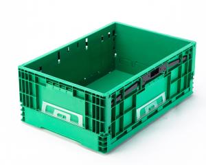  Customized Logo Foldable Green Plastic Circulation Basket for Stackable Organization Manufactures