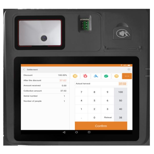 Thermal Printer POS Register System , Touch Screen Contactless Pos Terminal