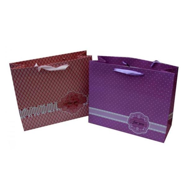 High quality different shape design cosmetic paper bag, cosmetic shopping bag