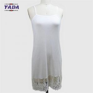  Ladies viscose spandex straps full slip t- shirt dress women plus size wholesale fashion dresses for underwear Manufactures