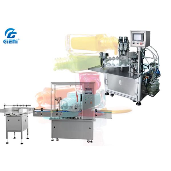 Automatic / Semi Automatic Nail Polish Filling Machine , Nail Gel Polish Filler