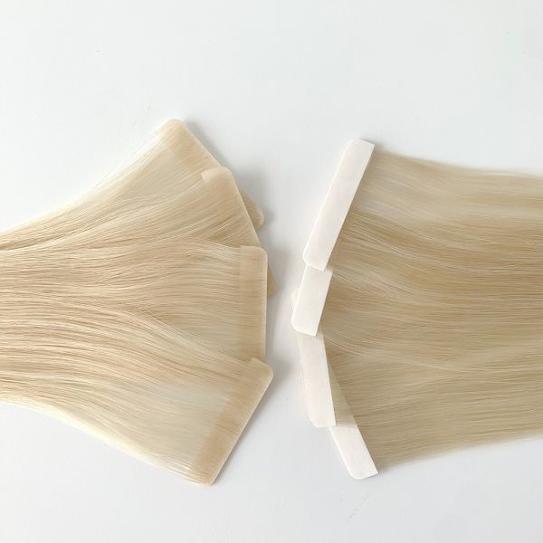 Chinese Hair Tape Cuticle Aligned Skin Weft Hair Extensions Human Hair Initial
