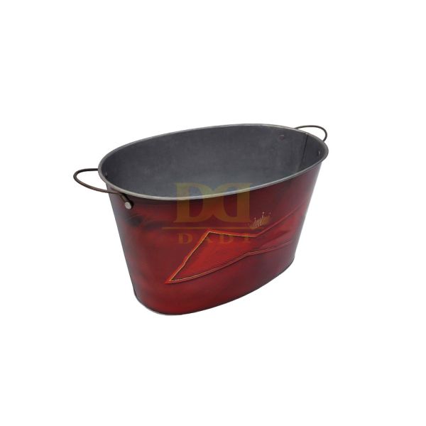 DADI PMS Metal Drinks Cooler Bucket OEM ODM Galvanized Tinplate Metal Ice Bucket