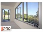 Residential Push Out Casement Windows / Aluminium Pivoting Window With Grid