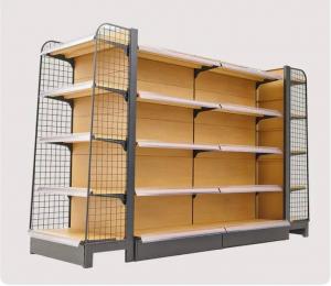  Wooden Super Market Rack for Heavy Duty Gondola Supermarket Shelves Manufactures