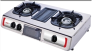 Gas stove with BBQ grill