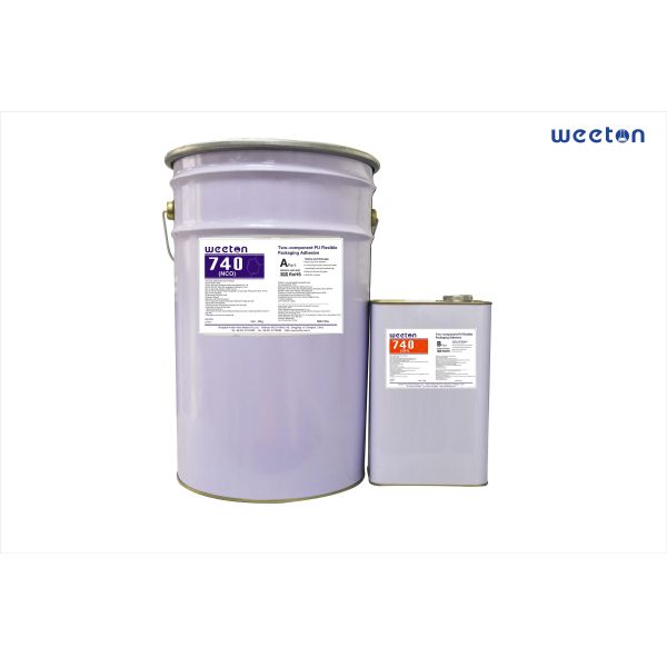 740A 740B Solvent-Based High-End Flexible Packaging Adhesive Medium Resistance (Acid, Alkali, Spicy, Ethyl Maltol Etc.) Meet PET/AL/PA/PE, PET/VMPET/PE boiling and PET/PET/RCPP;PET/AL/PA/RCPP cooking