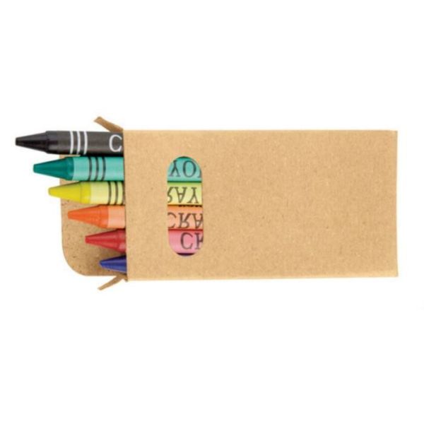 6 Color Nontoxic Wax Crayon/Eco-friendly fancy colored Non-toxic wax crayon set