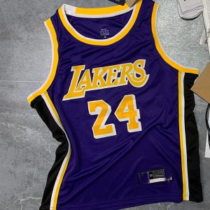  24 NBA Team Jerseys Embodied Purple Orange Striped Basketball Jersey Quick Dry Manufactures