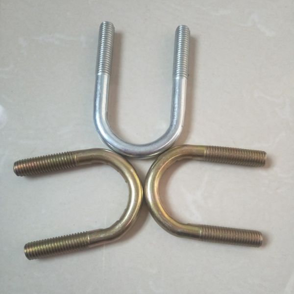 Anti Rust Construction Yellow Grade 8 U Bolt , Flat U Bolt For Leaf Springs