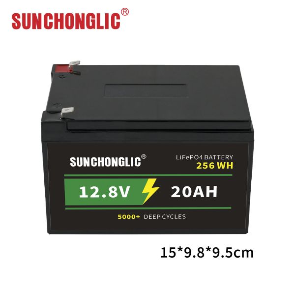 12.8V 20Ah LiFePO4 Lithium Battery Pack with Overheating Protection, Lightweight and Quick Charge