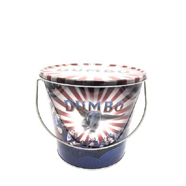 DADI 130oz Metal Popcorn Bucket Food Grade Tinplate Popcorn Metal Bucket with Lid
