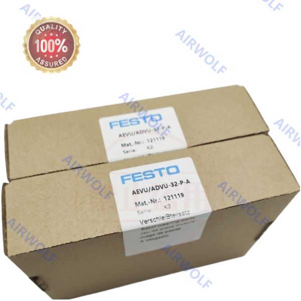 FESTO Compact Cylinder NBR TPE-U  Wearing Parts ADVU/AEVU-32-A-PA 121119 ADVU/AEVU-40-A-PA 121120 ADVU/AEVU-50-A-PA 121121 ADVU/AEVU-63-A-PA 121122 ADVU/AEVU-80-A-PA 121123 ADVU/AEVU-100-A-PA