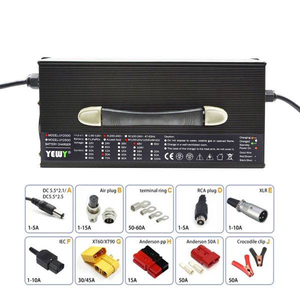 72 Volt Battery Charger 88.2v 72v 20a Gel Lead Acid Battery Charger