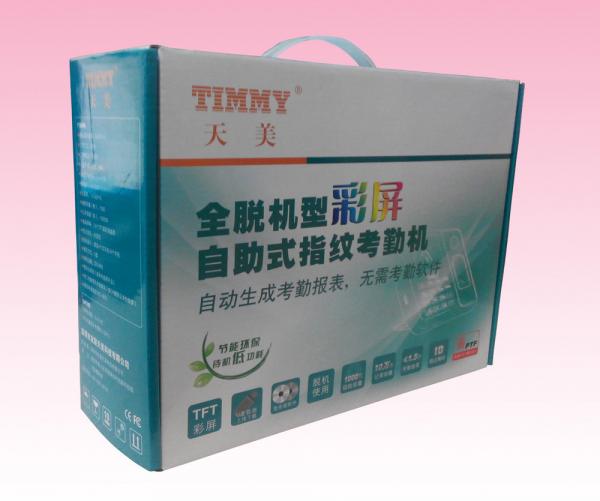 Quality custom corrugated cardboard mailing boxes printing with plastic handle factory for sale
