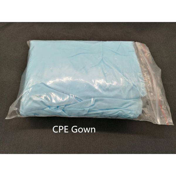 35-60G Polyethylene Disposable Isolation Gowns Yellow 110x193CM Gowns With Open Cuff
