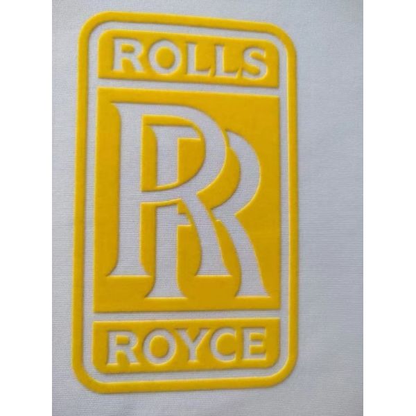 3D Raised Custom Flocking Logo Heat Transfer For Clothing