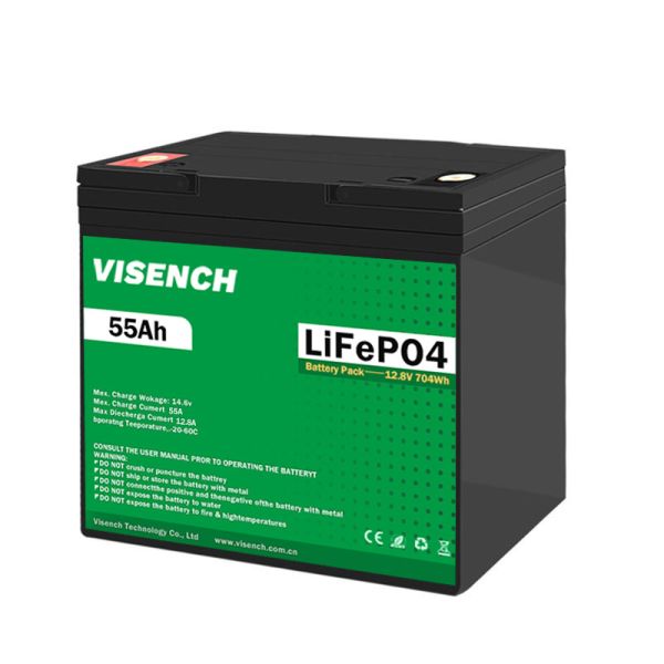 Visench Best Seller 12 V 55Ah Deep Cycle Solar Rv Caravan Marine 12 Volt Lithium Ion Batteries 12V 55Ah Lifepo4 Battery