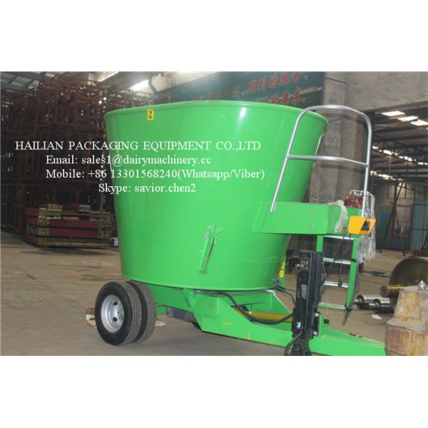 Electronic Cattle Vertical Feed Mixer 27 CBM Capacity Trailing Type