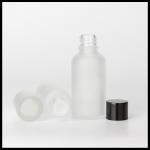 Frosted Clear Empty Essential Oil Bottles Glass Material Plastic Cap PE Inserts