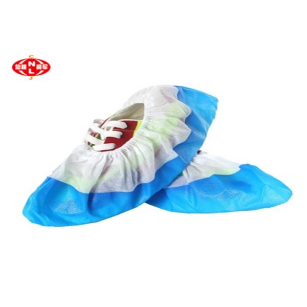 Disposable Waterproof Half Laminated CPE Shoe Cover 8g 8.5g