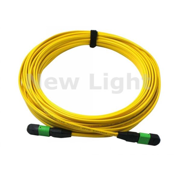 Yellow MPO MTP Cable APC < 0.3dB 3 Meters 12 Core / 24 Core MPO TO MPO Cable