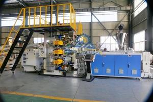  1220mm Artificial PVC Marble Sheet Making Machine / Extrusion Line 75kW Manufactures