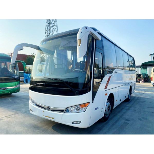 Used Tour Bus Kinglong XMQ6802 Used Bus 34 Seats Yuchai Engine Euro 5 Steel Chassis High Quality