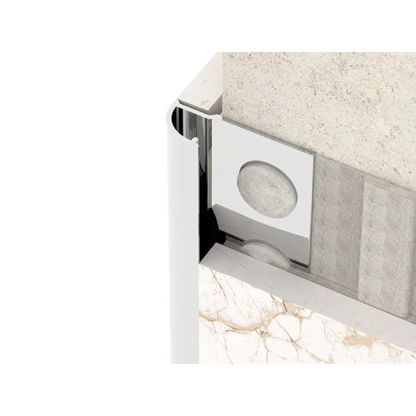 TUV Brushed Stainless Steel Tile Trim 10mm Bright Finishing Closing Metal Strip