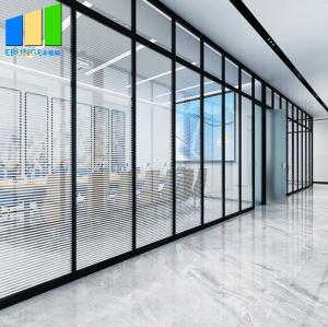  EBUNGE 10mm Environmental Aluminum Tempered Single Glass Office Partition Walls Manufactures