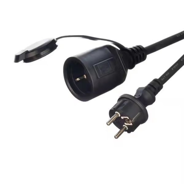 GS Approval H07RN-F 3X1.5 3m Black High Quality Eu Power Cord Waterproof Rubber Sheath Cable For Outdoor Industry Power