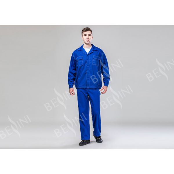 Royal Blue Mens Outdoor Work Clothes Classic Style In Oil Field