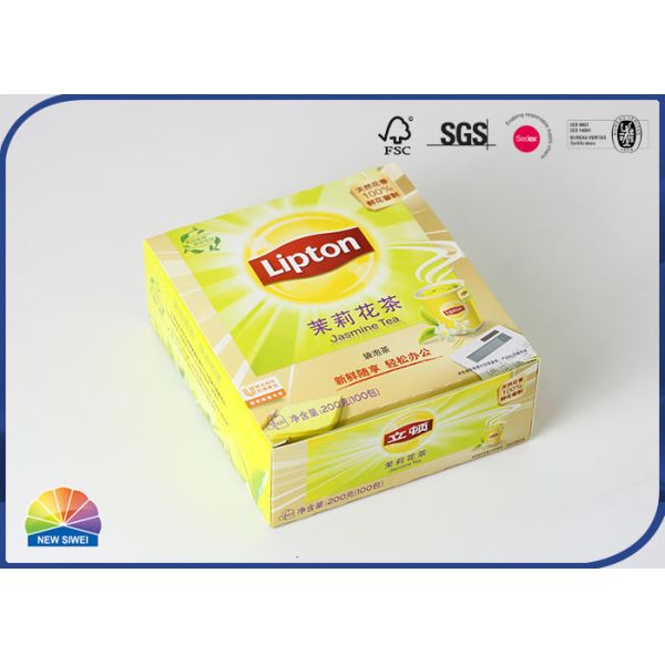 Offset Printed Tea Bag Folding Carton Box Reusable Eco Friendly