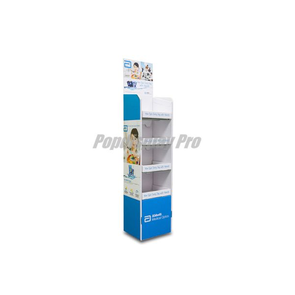 Light Duty 4 Tier Cardboard Shelf Display , Degradable Cardboard Stands Display